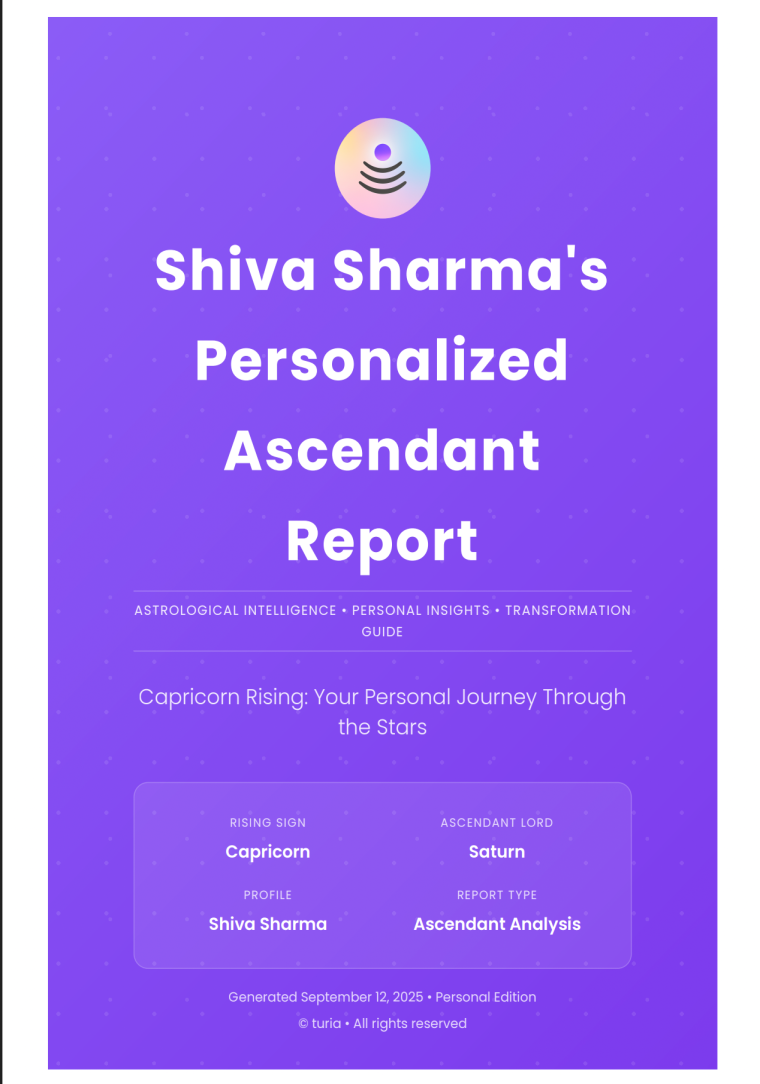 Ascendant Report Preview